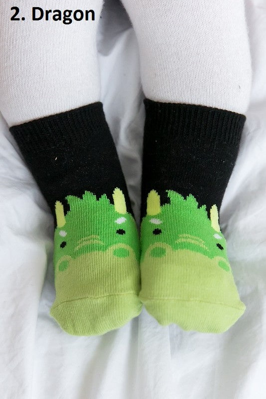 Dragon Zoo Baby Animal Socks-S 18-3T