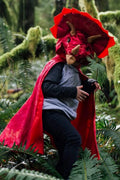 Triceratops Hooded Cape, Red 4/5