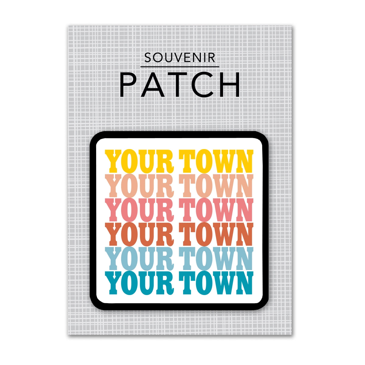 Personalized City Iron-On Patch - Supergraphics Repeat