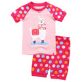 Dot Llama Short Sleeve Pajama Set-L 4-5T