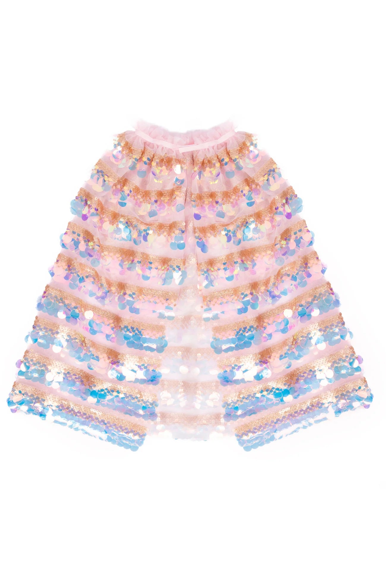 The 5th Avenue Pailette Cape, Gold/Light Pink 4/6