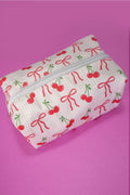 Cherry Western Bow Makeup Pouch