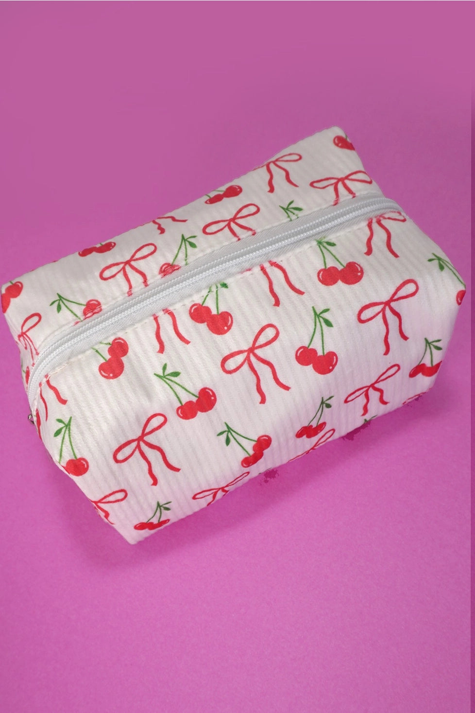 Cherry Western Bow Makeup Pouch