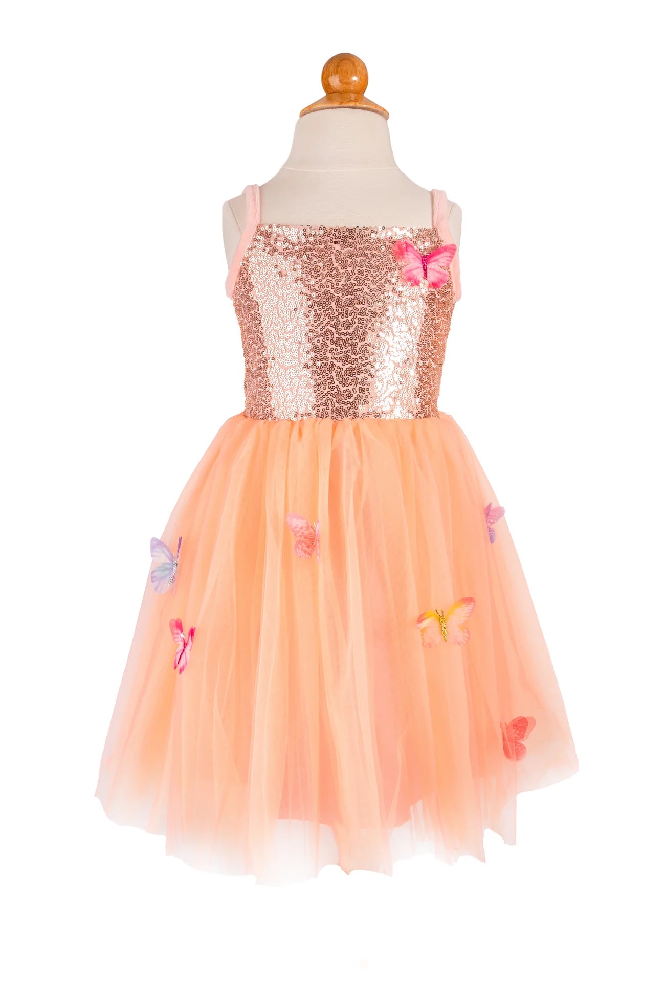 Butterfly Bliss Dress-Peach-5/6