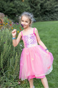 Butterfly Bliss Dress-Hot Pink-3/4