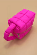 Quilted Puffy Cosmetic Makeup Pouch Clutch Bag
