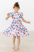 Born to Sparkle Flutter Sleeve Twirl Dress 2T
