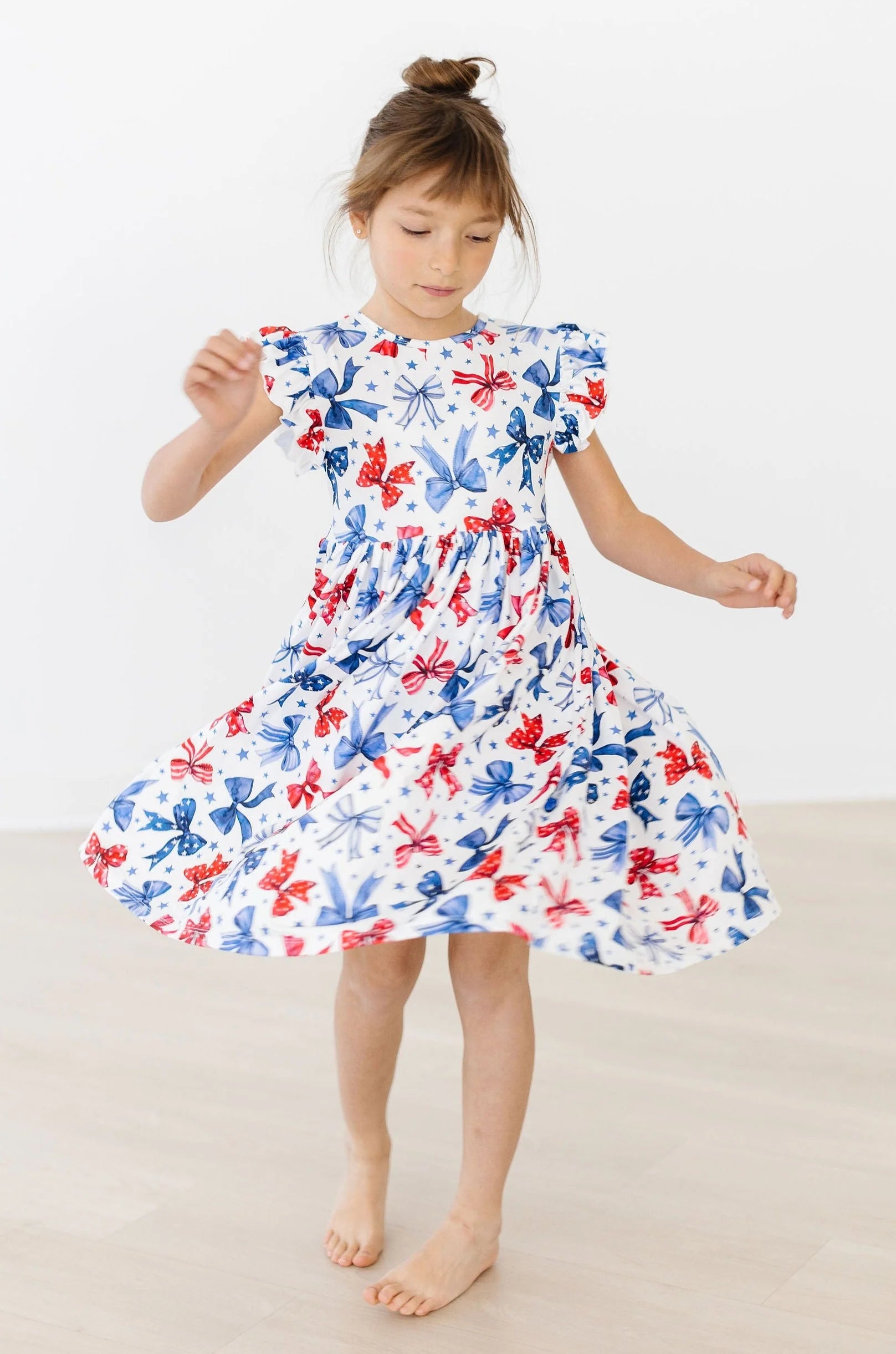 Born to Sparkle Flutter Sleeve Twirl Dress 2T
