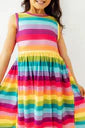 Cheerful Stripes Tank Twirl Dress - 3t