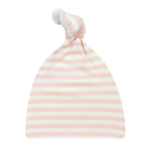 Harper Ribbed Top Knot Hat NB-3M