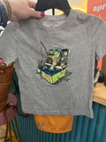 2 PIECE SHORT/TSHIRT SET, MOD GRAY/ORANGE FISH - 4