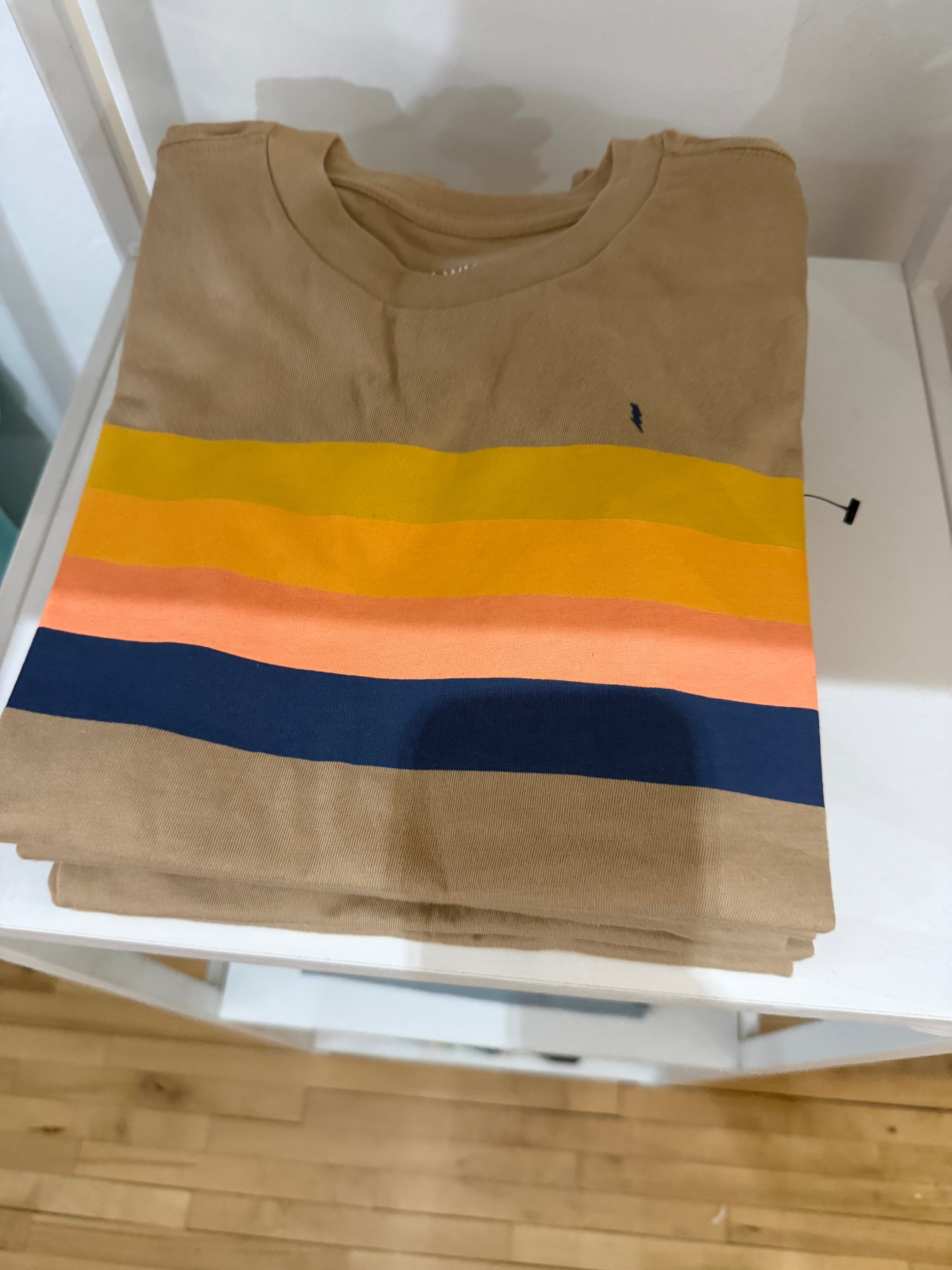 T-SHIRT TAN STRIPED - 6