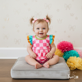 Neon Checkerboard Infant Onesie - 12-18M
