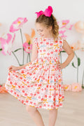 Retro Picnic Flutter Sleeve Twirl Dress 3T