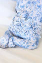 Betsy's Blooms Ruffle Zipper Footie 0-3m