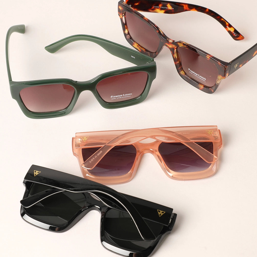 Oversized Square Shape Chunky Frame Sunglasses