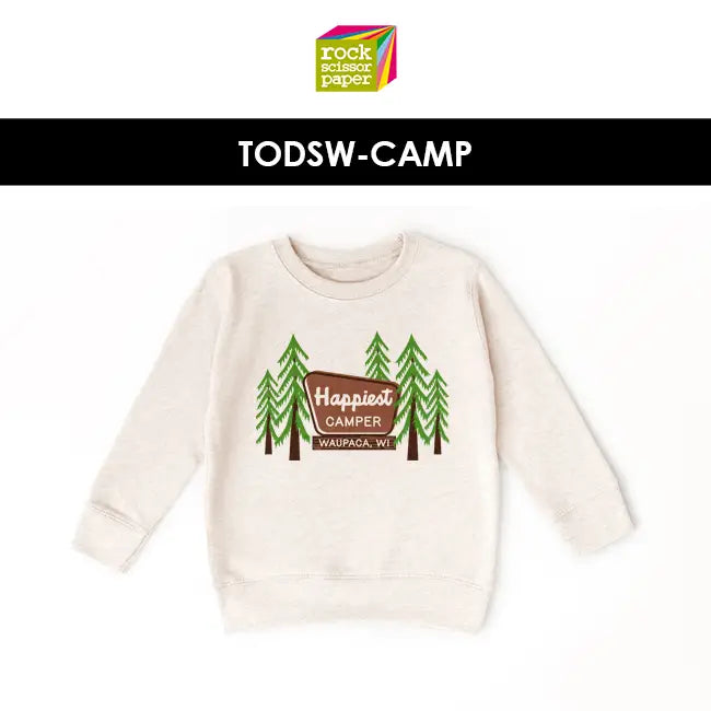 Happiest Camper - Name Drop Toddler Fleece Sweatshirt-3T