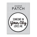 Personalized City Iron-On Patch - Someone Loves Me