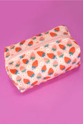Strawberry Western Bow Makeup Pouch