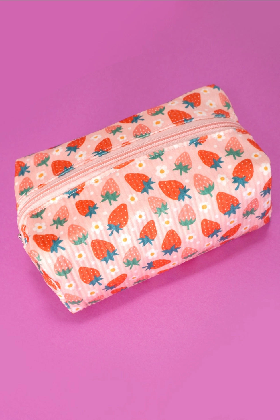Strawberry Western Bow Makeup Pouch