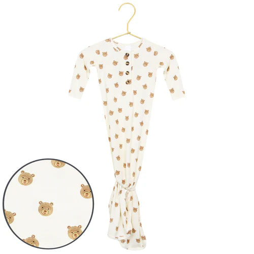Teddy Knotted Gown - NB-3M