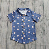 Baseball Star Button Up - 2T